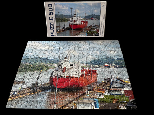 500-Piece Puzzle: Las Exclusas de Miraflores, Las Esclusas de Pedro Miguel &amp; El Puente del Centenario